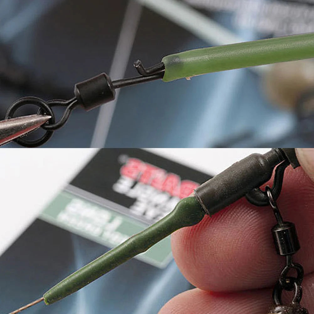 30/50/100pcs Anti Tangle Hook Sleeves Aligner Positioner Tubes Carp Fishing Rig Anti Sleeves Terminal Carp Fishing Accessories