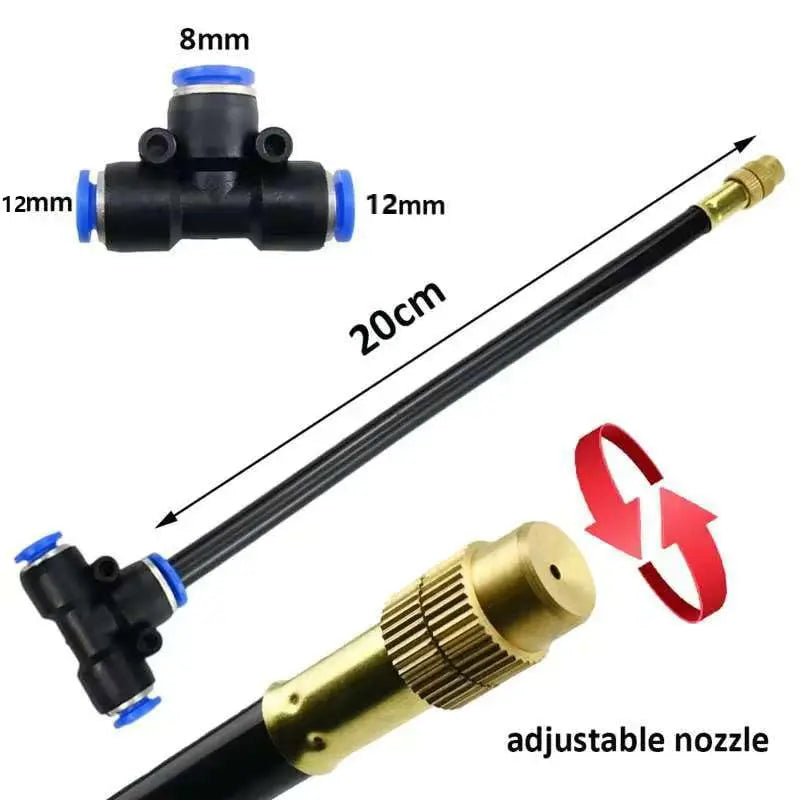 Automatic Drip Irrigation Kit for Potted Plants, 360° Adjustable Sprinklers, Quick Connect Tubing for Garden & Balcony