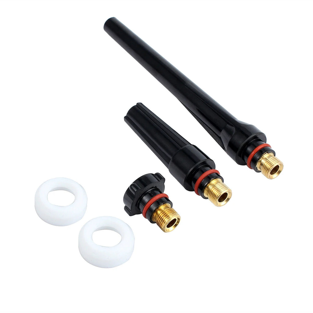 55pcs TIG Welding Torch Nozzle Ring Cover Gas Lens Glass Cup Kit TIG WP-17/18/26 High Temperature Durable Practical Accessories