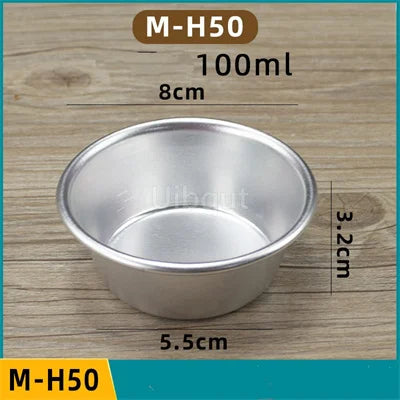 Set 5/10pcs Moldes Mini Acanalados de Aluminio para Pudding y Mousse 🍰