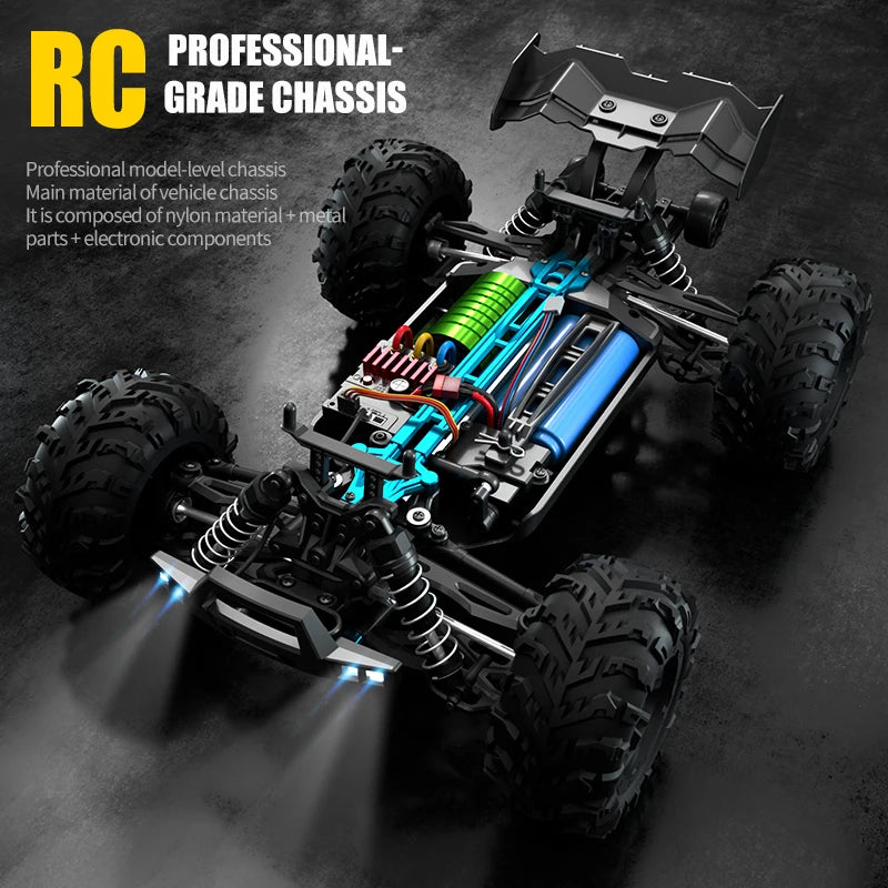 WLtoys 16101 Pro Carro RC 1:16 | 75KM/H | 4WD | Motor Brushless | LED | 2.4G | Drift Monster Truck | Regalo Niños