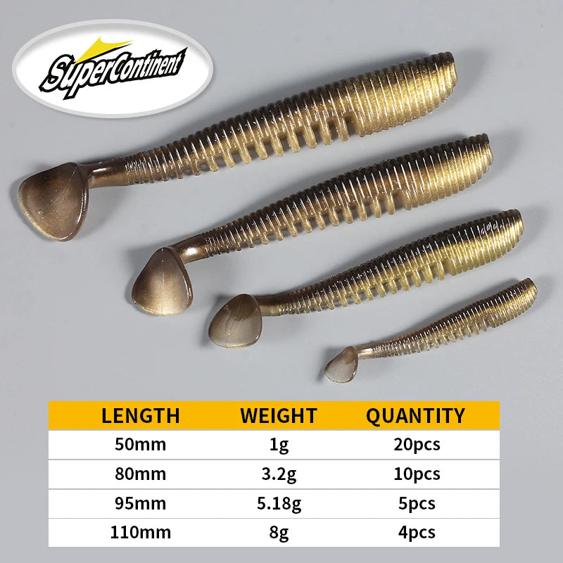 Señuelos Pesca Supercontinent | 5/8/9.5/11cm | Silicona | Wobbler | Carpa | Río, Lago y Mar - Firu Total Sales