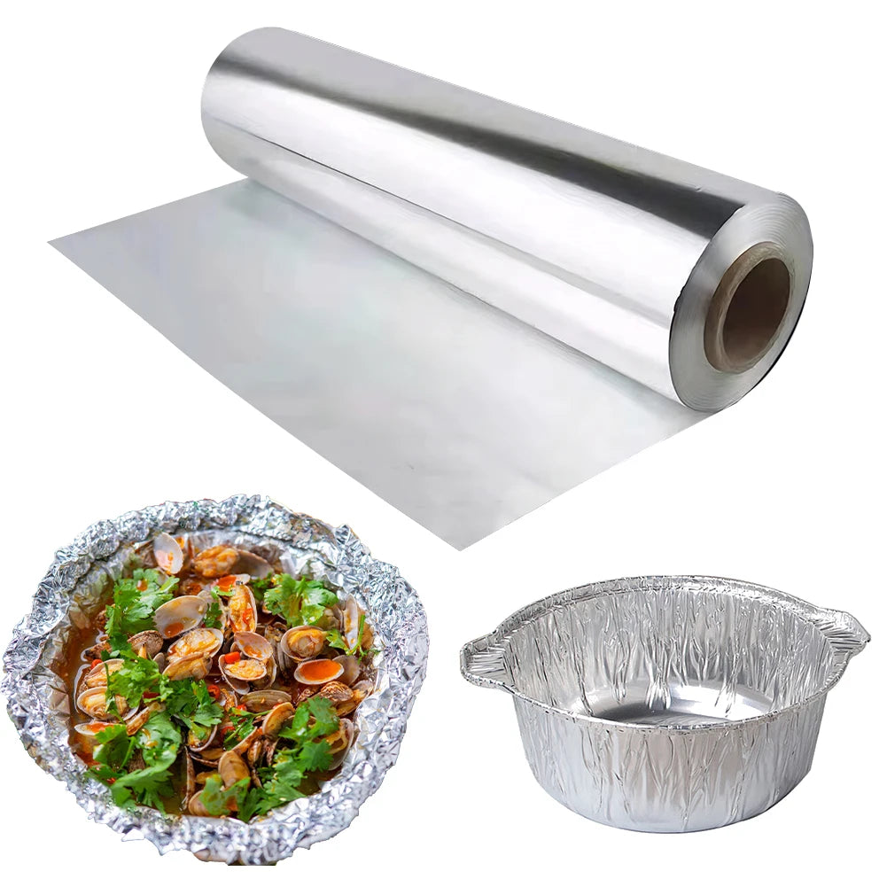 1 Pack Food Grade Disposable Tinfoil 12.2x1.65in Heavy Duty Aluminium Foil Foil Wrap for Burrito Hot Dog Or Sandwich