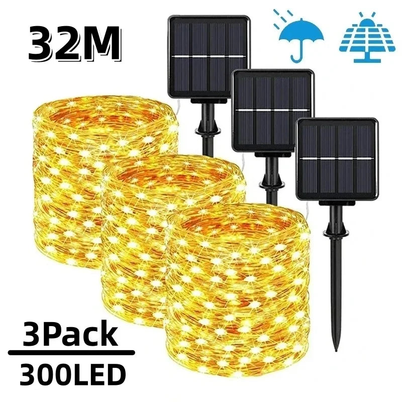 Luces Solares Hadas LED Exterior | 7m-32m | Navidad, Patio y Árboles | Impermeables - Firu Total Sales