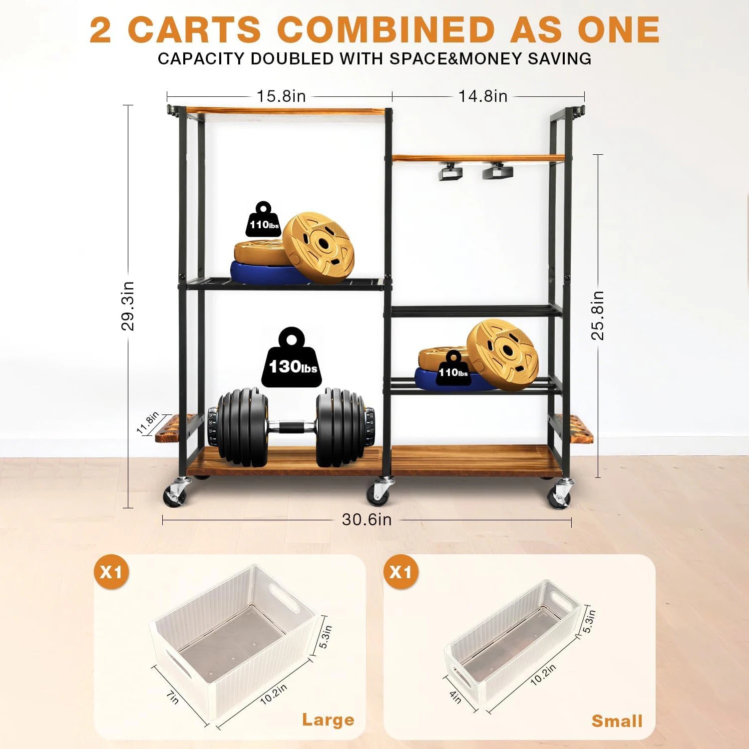 Fishing Rod Holders for Garage Fishing Pole Rack Containers Included, up to 10 Rods Tackle Box Reel Storage Fishing Rod Rack