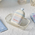 {MX} Sweet Cute Double Layer Soap Dish With Lid Portable Soap Draining Holder Cotton Swabs Storage Box Bathroom Organizer