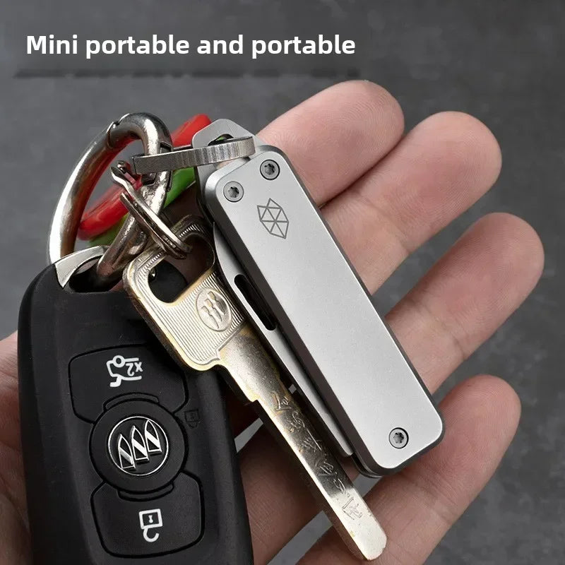 EDC Mini Folding Pocket Knife - Stainless Steel Sharp Blade, Multifunctional for Outdoor Camping & Daily Use