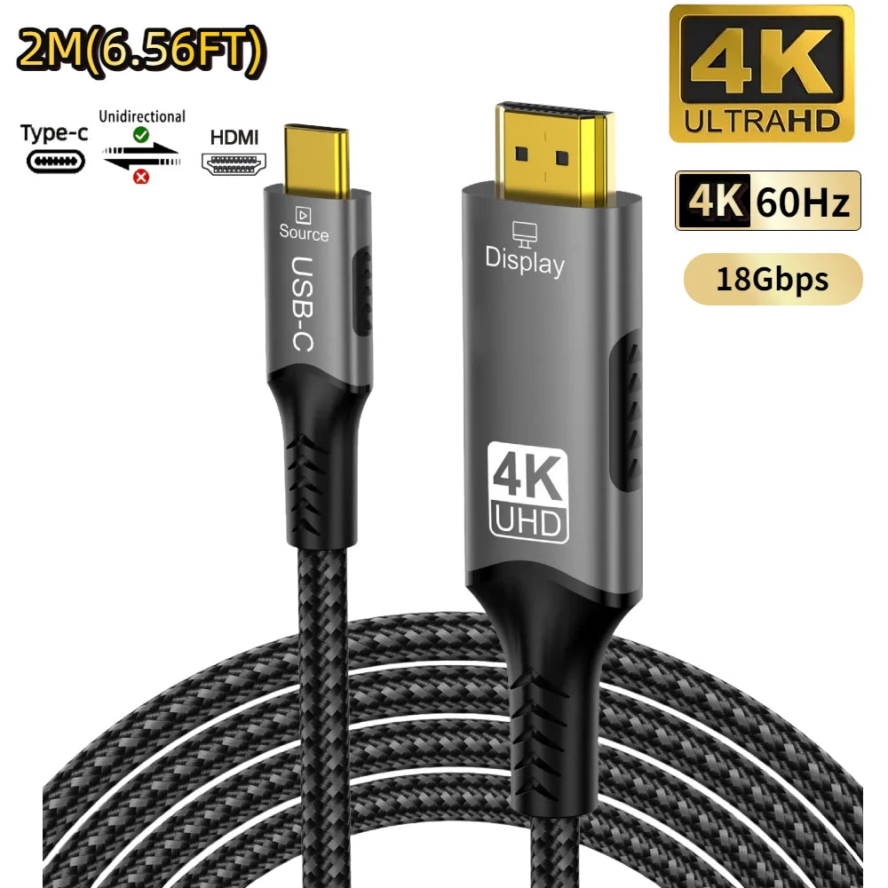 Adaptador USB-C a HDMI 2.1 | 8K@60Hz / 4K@120Hz | Thunderbolt 3/4 | MacBook Pro/Air, iPad, iMac