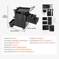 SucceBuy Welding Cart 2 Drawers Welder Cart Heavy Duty Welding Workbench Table with 360° Swivel Wheels Safety Chains Mig Welder