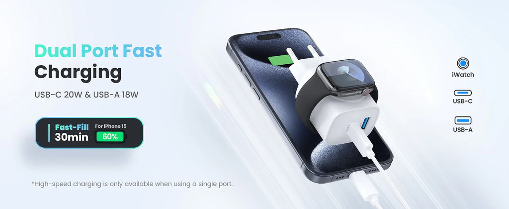 For Apple Watch Charger with 20W Fast Charging Block, 3 in 1 PD USB C Wall Charger Block for iWatch Charger,for iPhone, Ipad