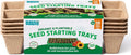 Biodegradable Seed Starter Trays, 50-Cell Peat-Free Organic Gardening Kit for Herbs Vegetables