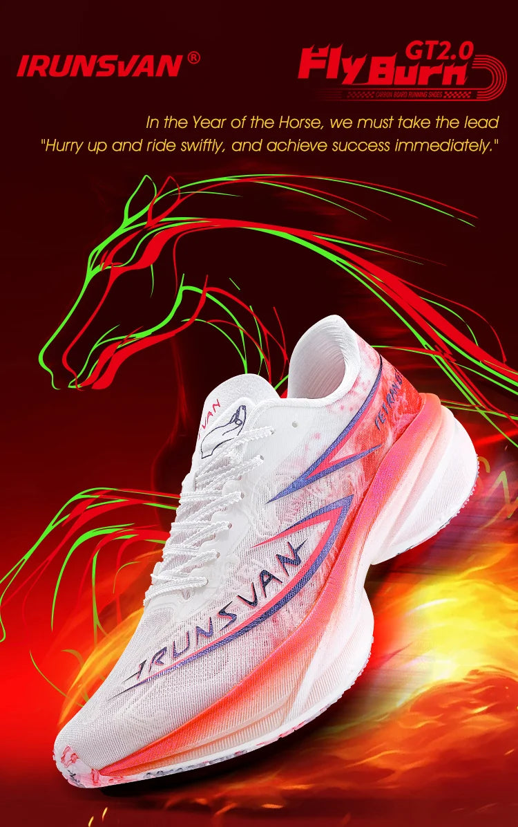 IRUNSVAN Platinum Tenis Placa Carbono | Maratón y Entrenamiento | Hombre y Mujer | Ed. Limitada Año del Caballo