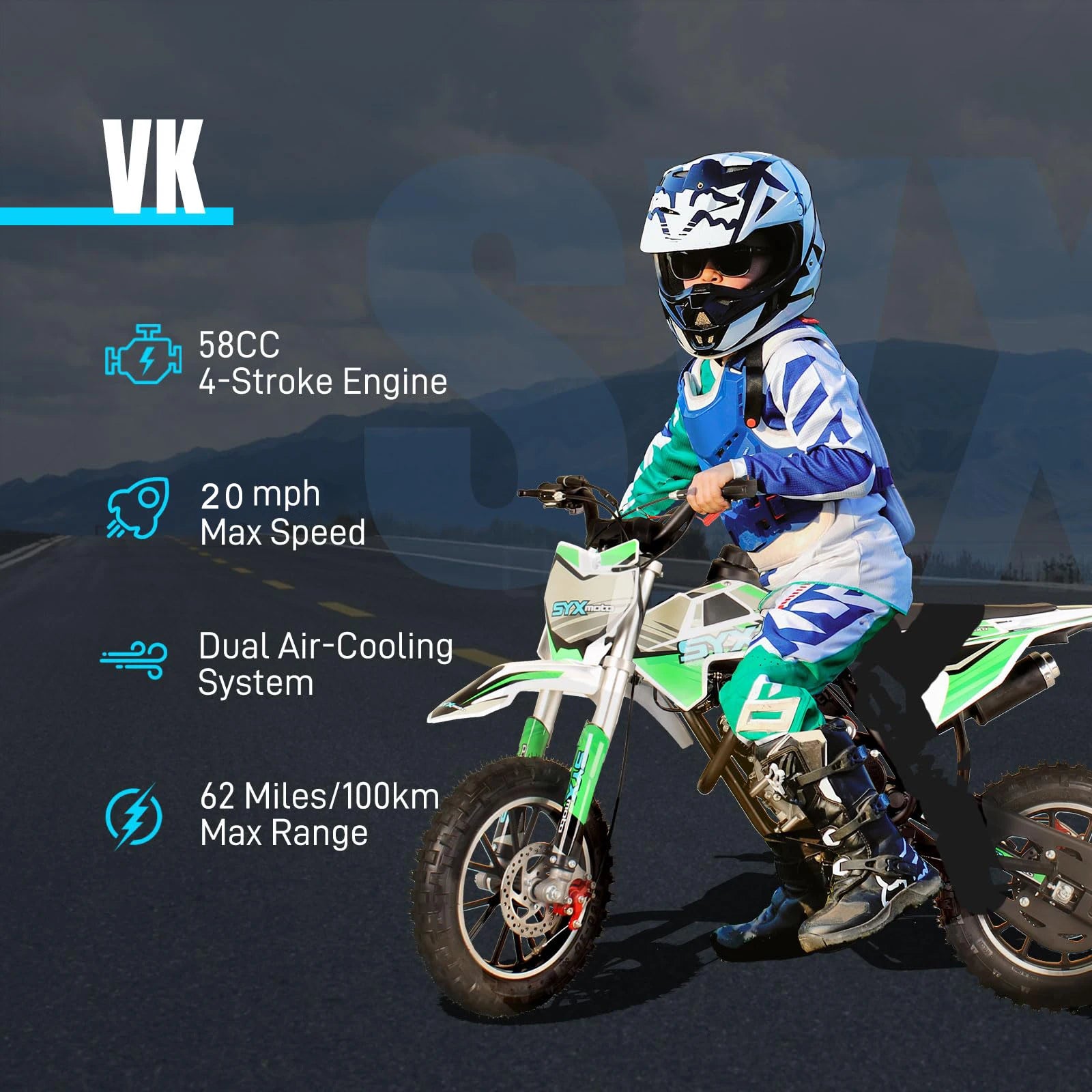 Mini Moto de Gasolina 58cc para Niños | 4 Tiempos | Off-Road | 6-12 Años 🏍️ - Firu Total Sales