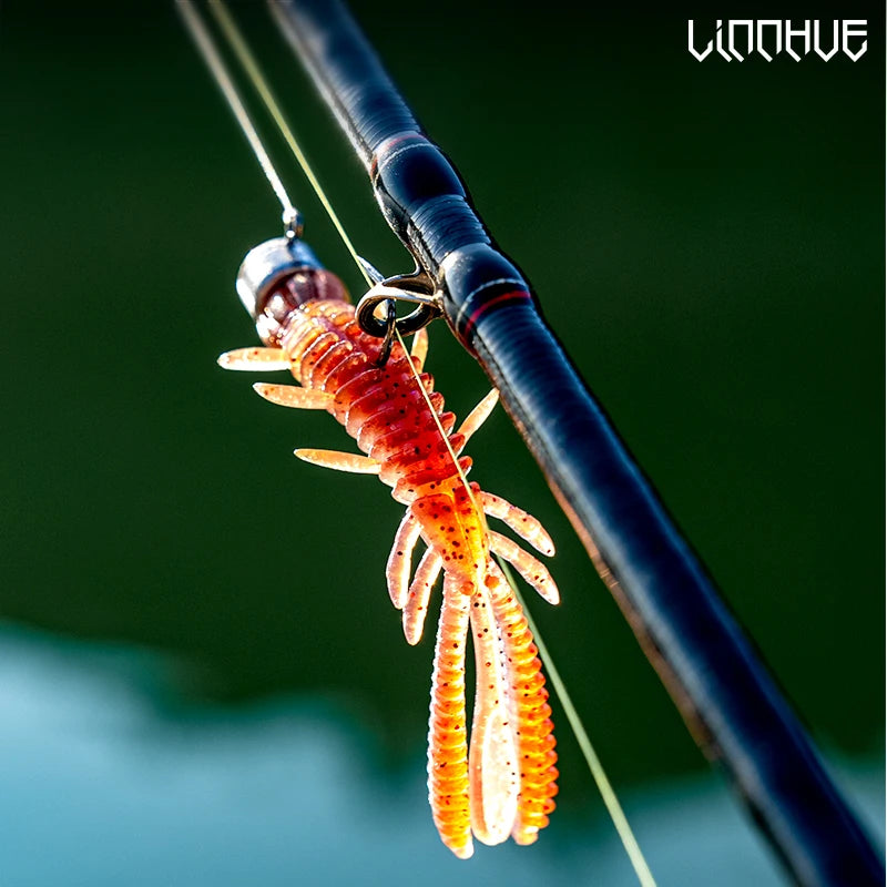 LINNHUE Camarón Silicona Flotante | NED Rig | Swimbait | Con Atrayente | Pesca Mar y Lago - Firu Total Sales