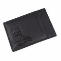 Bat ID Wallet For Men Leather Slim Card Holder Case Cover With Cutout Superhero Face Eyes Mask Gift For Husband Teens Boy Friend