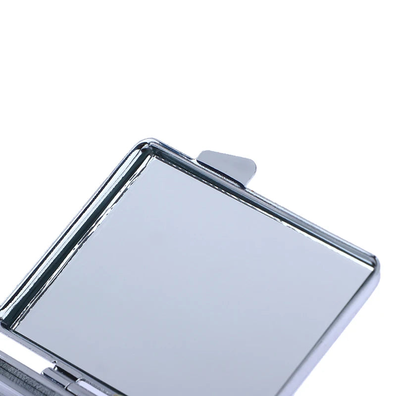 Round Heart Oval Square Shape Double Sided Cosmetic Mirror Metal Folding Keychain Makeup Mini Mirror