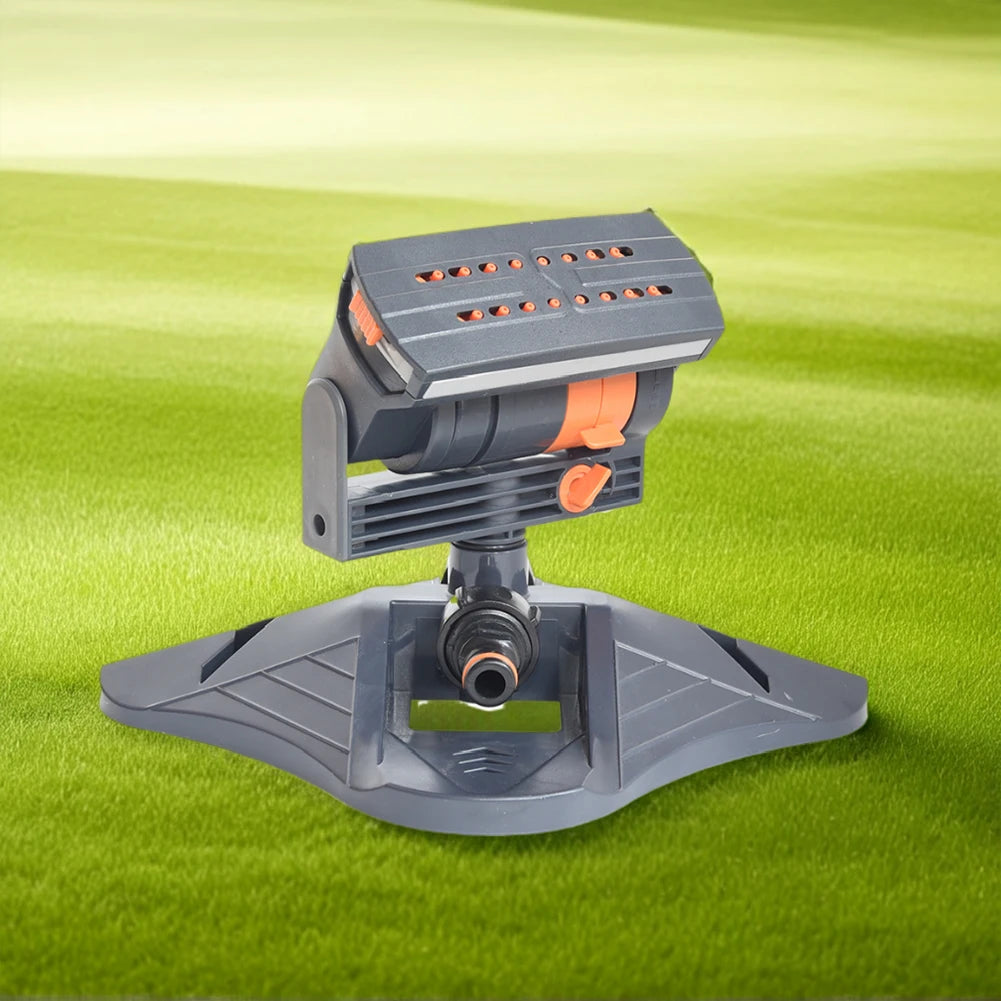 Mini Oscillating Sprinkler Adjustable Rotating Lawn Sprinkler 16 Holes Irrigation Watering System for Outdoor Yard Garden Grass