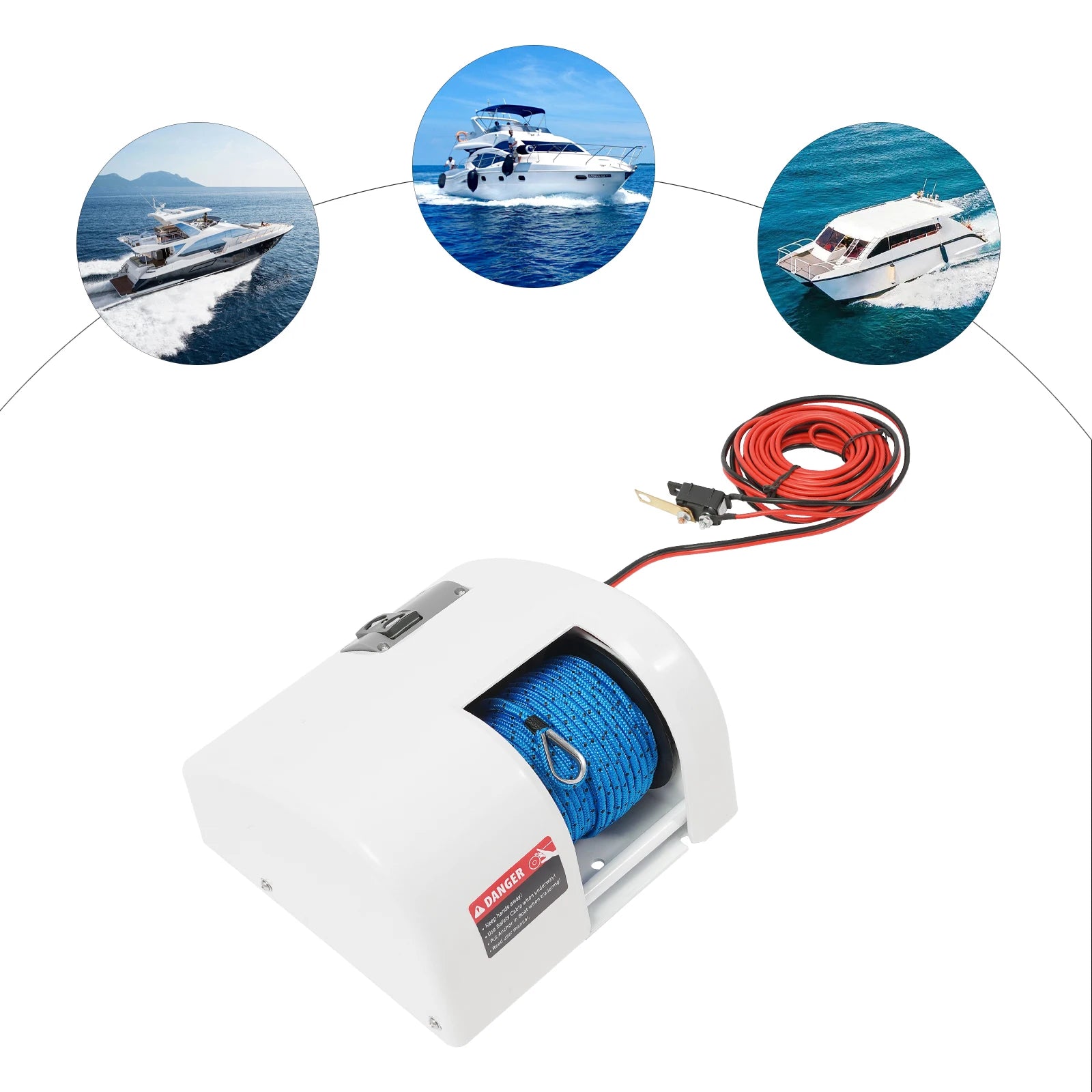 45LBS/25LBS Boat Electric Anchor Winch 12V Marine Saltwater Boat Windlass Kit w/ Remote Control & Bracket for Anchoring Dropping
