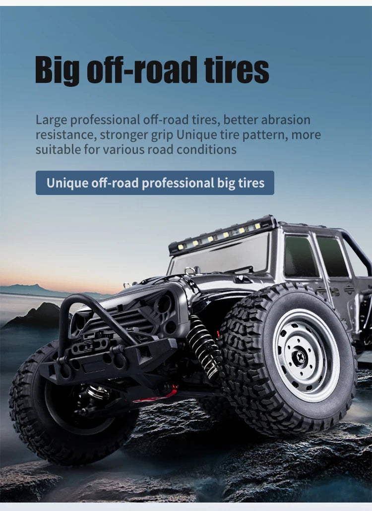16103 Fast Rc Cars 50km/h 1/16 Off Road 4WD with LED Headlights,2.4G Waterproof Remote Control Monster Truck for Adults and Kids