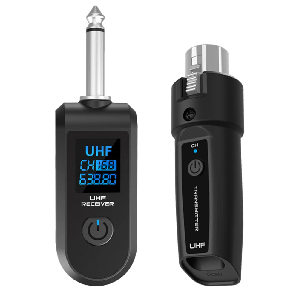Wireless Microphone Converter XLR Transmitter and Receiver Signal Adapter for Audio Mixer Dynamic Mic Electric Guitar Bass