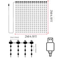 LED Decoration RGB curtain Smart Lights App Controlled String Fairy Lights DIY Pattern and Text Programmable Music Sync Reote