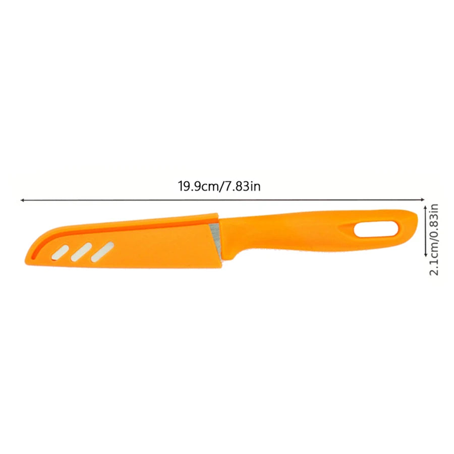 1PC Candy-colored portable fruit knife PP stainless steel thin sharp peeler peel knife kitchen household gadgets