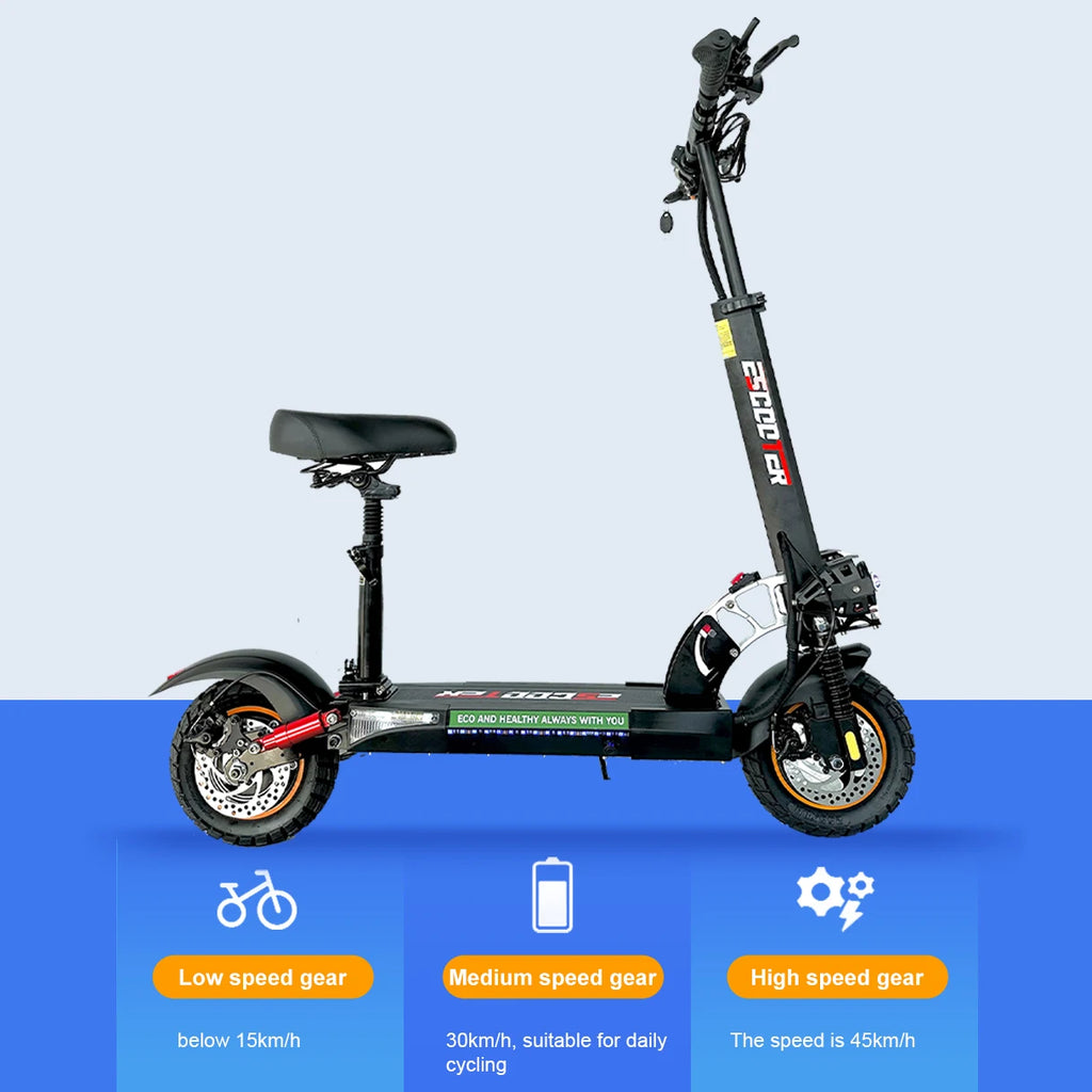 Scooter Eléctrico 800W Potente | 45KM/H | Llanta Off-Road | 45-55km Alcance 🛥️