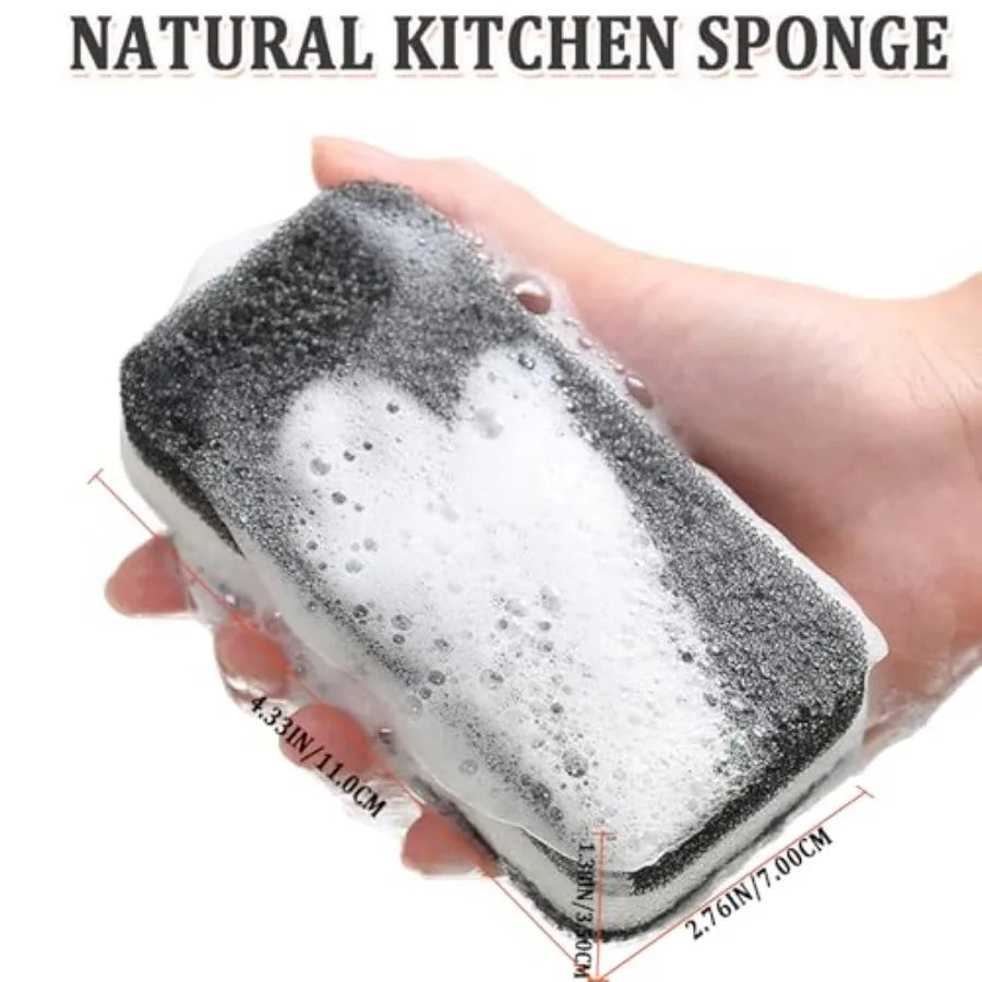 Natural Kitchen Sponge 6 Pack Heavy Duty Scrub Cellulose Sponge Premium Multifunction Eco Friendly Cleaning Sponges for Dishes