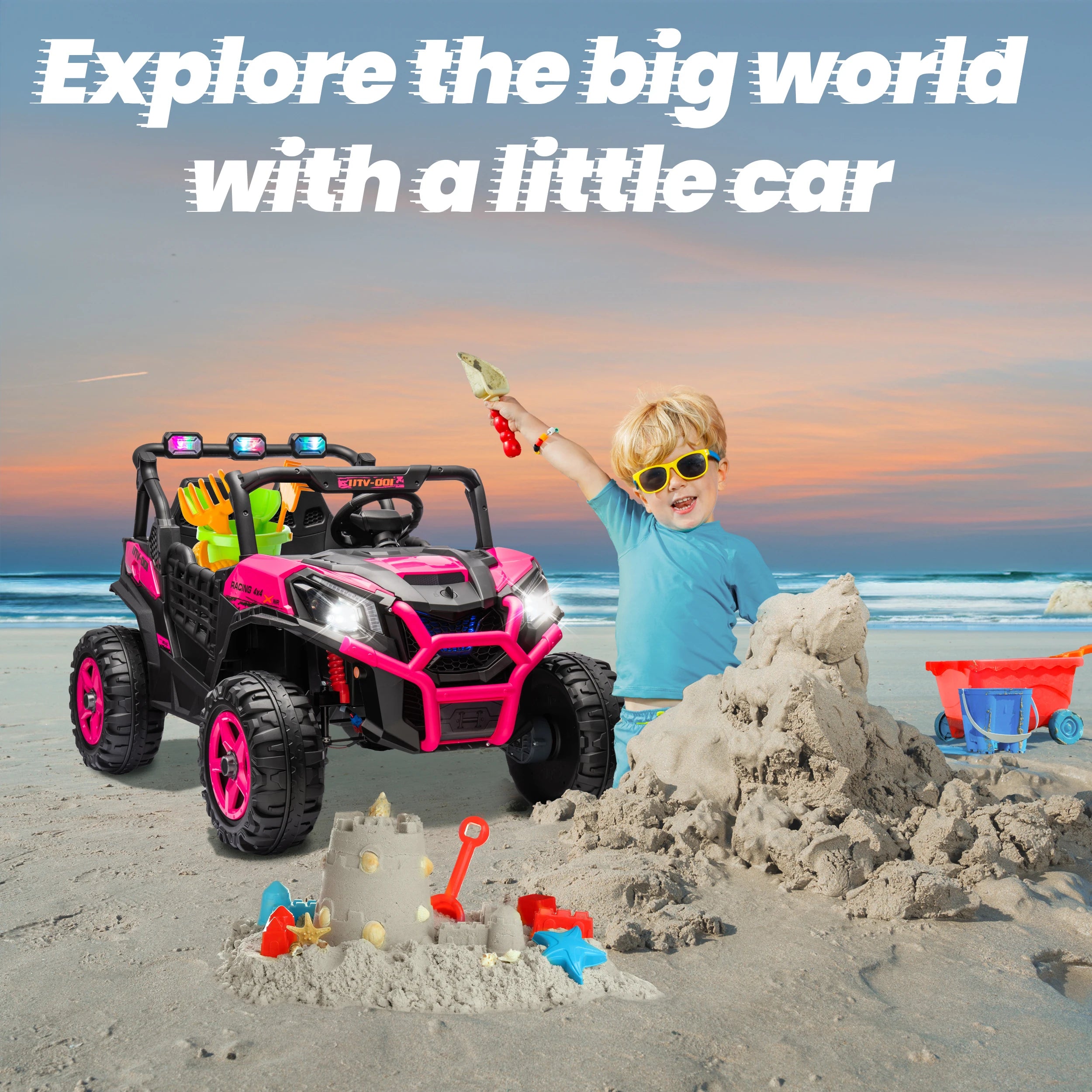 Carro Eléctrico 24V 2 Asientos para Niños | UTV Off-Road con Control Remoto 🚗 - Firu Total Sales