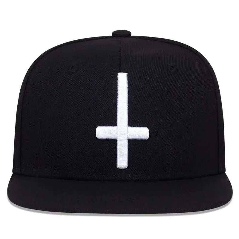 Unisex Flat Cross Embroidery Hip-hop Hats Spring Autumn Outdoor Adjustable Casual Baseball Caps Sunscreen Hat - Firu Total Sales
