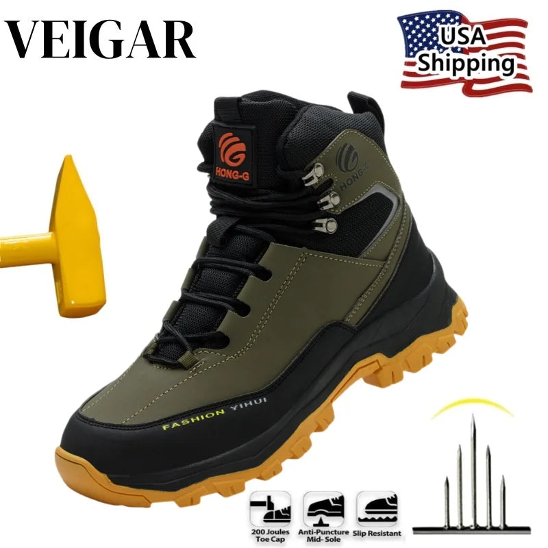 Botas de Trabajo Hombre | Transpirables | Punta de Acero | Antipinchazos | Moda y Protección