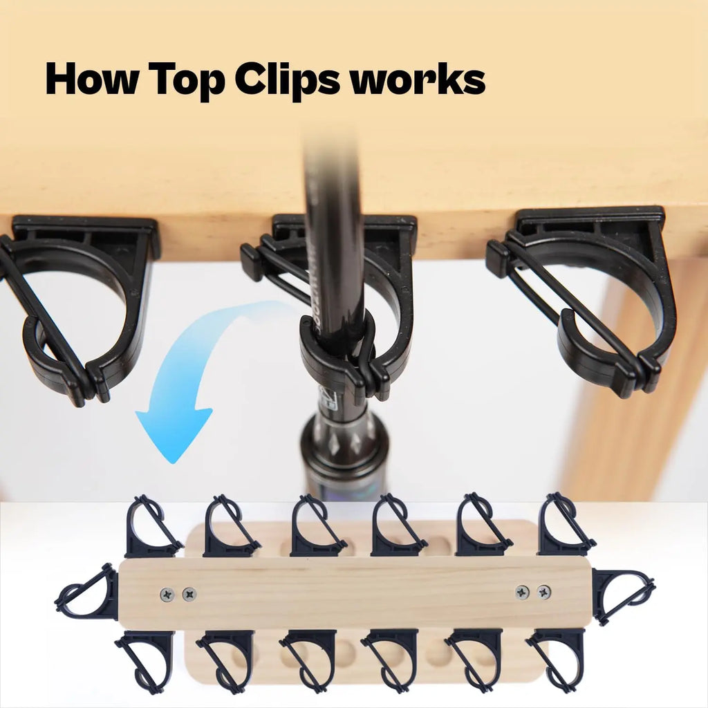 Wooden Fishing Rod Storage Rack for Garage, Holds Up to 14 Rods or Combos