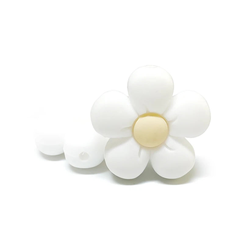 1/3/10pcs Silicone Flower Pacifier Clips Food Grade Teethers For Baby DIY Baby Soother Nursing Pacifier Chain Accessories