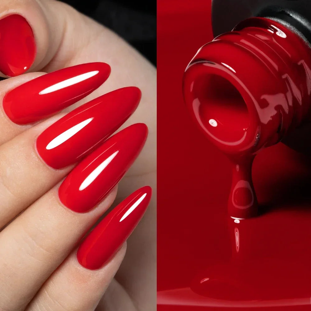 Esmalte Gel YOKEFELLOW 10ml | 122 Colores | Rojo Brillante | UV/LED Semipermanente 💅 - Firu Total Sales