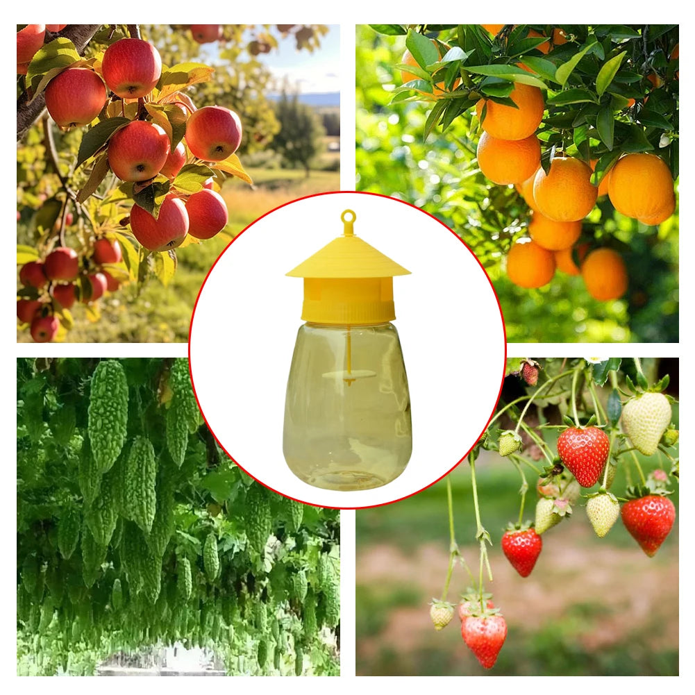 Fruit Fly Trap Killer Fruit Fly Catcher with Hanging Hole Fruit Fly Mosquito Trap for Orchard Insect Trap Pest Control