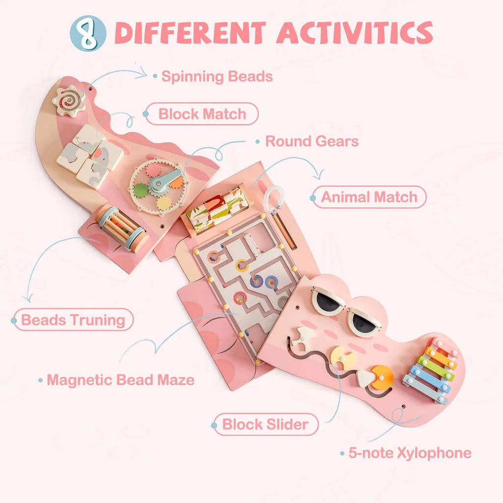 Wooden Busy Board Montessori – Wall Activity Centre