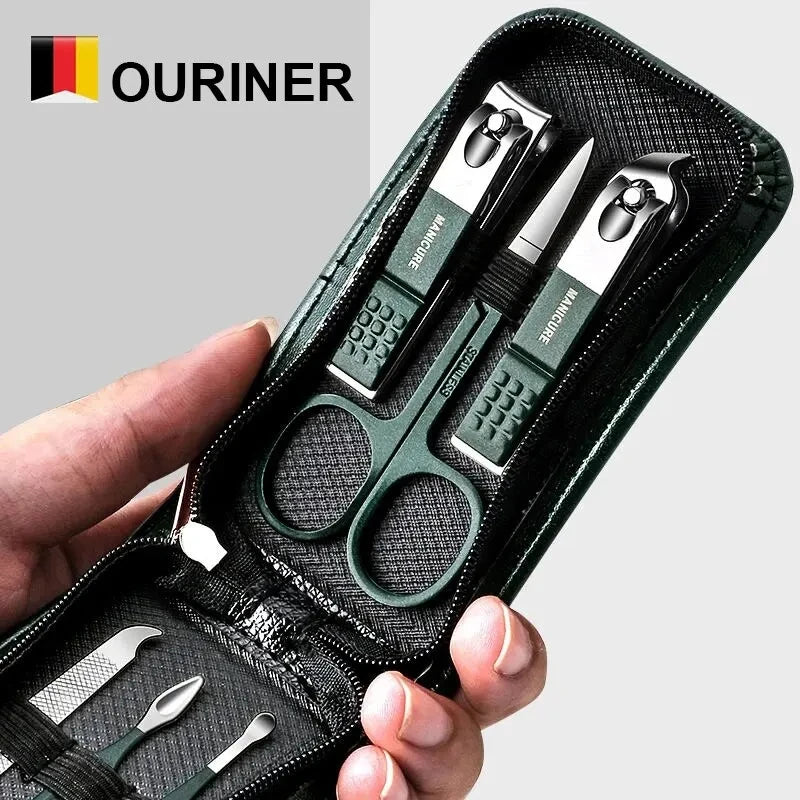 Set Manicure y Pedicure Portátil Ouriner 6-18pcs | Acero Inoxidable | Negro 💅 - Firu Total Sales