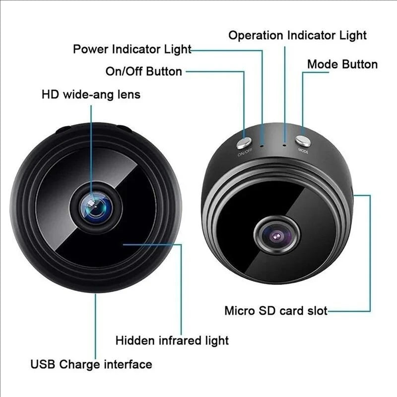 A9 WiFi Mini Security Camera — Smart Home Monitor | Baby & Pet Surveillance