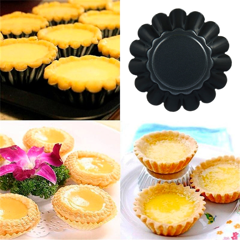 12pcs Moldes Antiadherentes para Tarta, Quiche y Flan | Pizza y Muffins 🍕