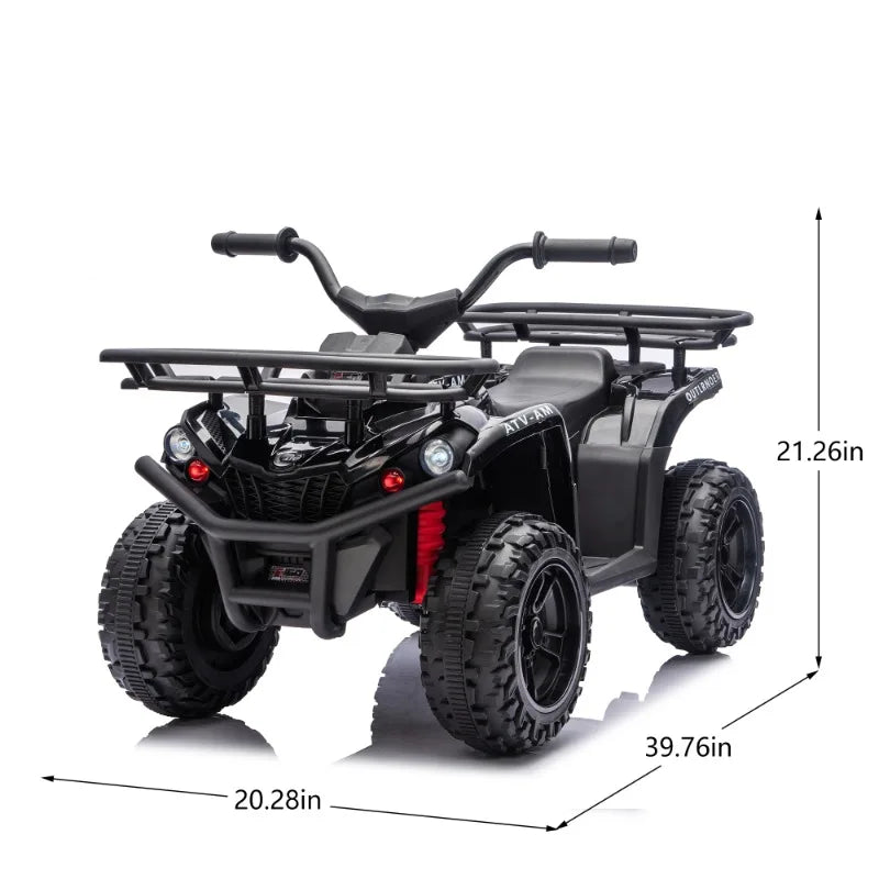 ATV Cuatrimoto Eléctrica para Niños | Luces LED | Portaequipaje | 3-6 Años 🚗 - Firu Total Sales