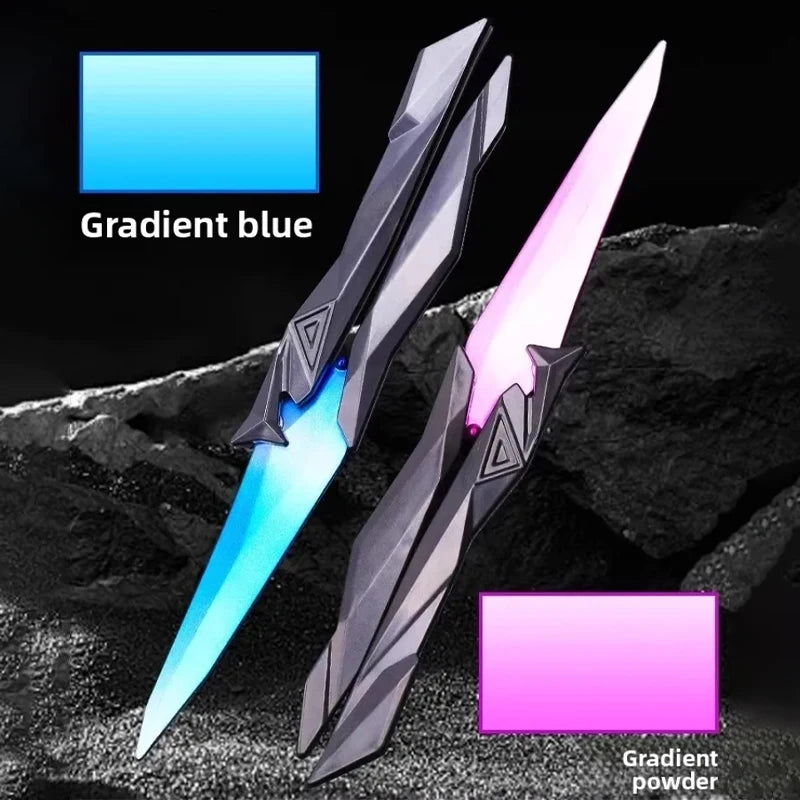 Plastic Valorant Singularity Butterfly Knife Toy Foldable Gaming Replica Model Perfect Gift for Boys and Game Enthusiasts