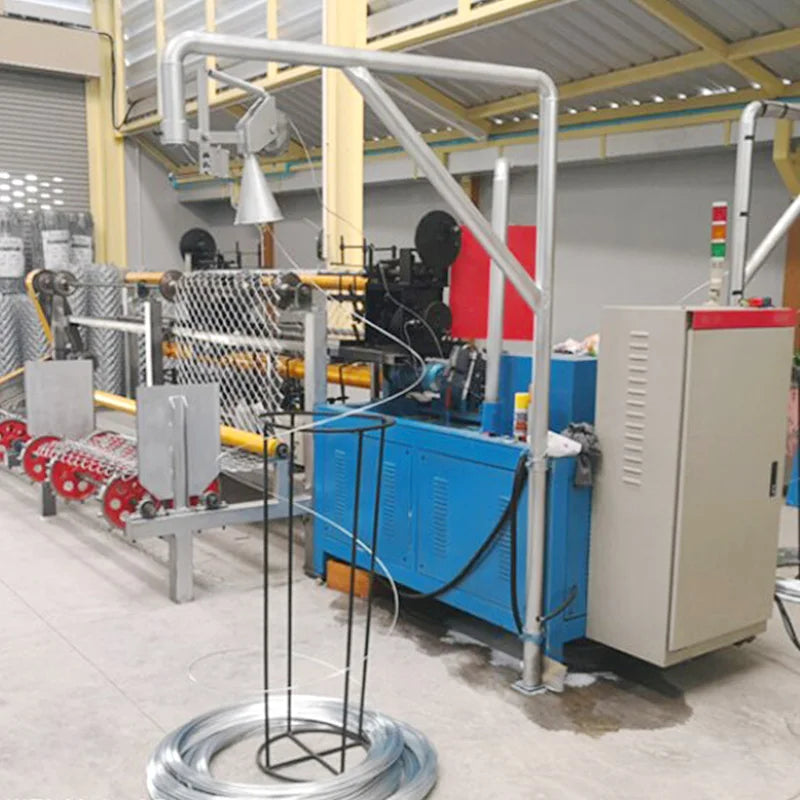 Corrosion-Resistant Chain Link Fence Weaving Machine  Full Automatic Double Chain Link Fence Machine Wire Mesh Knitting Machine