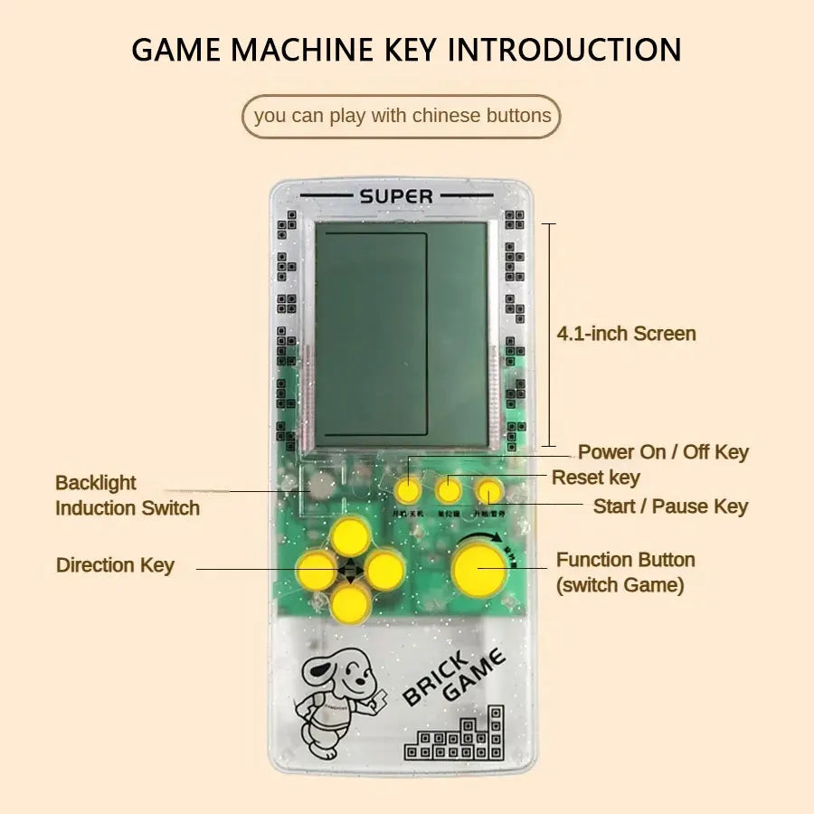 Consola Portátil Retro YTYIN 4.1 Pulgadas | Pantalla Grande | Regalo Niños | Juegos Educativos - Firu Total Sales