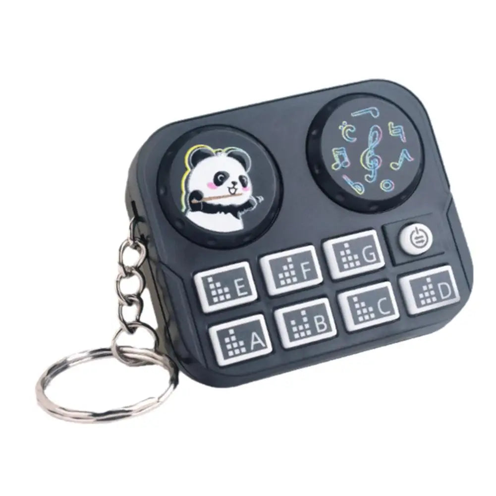 Mini Music DJ Disc Player Keychain Musical Instrument Sound Button Toy Games Educational Toy Bag Pendant Keychain