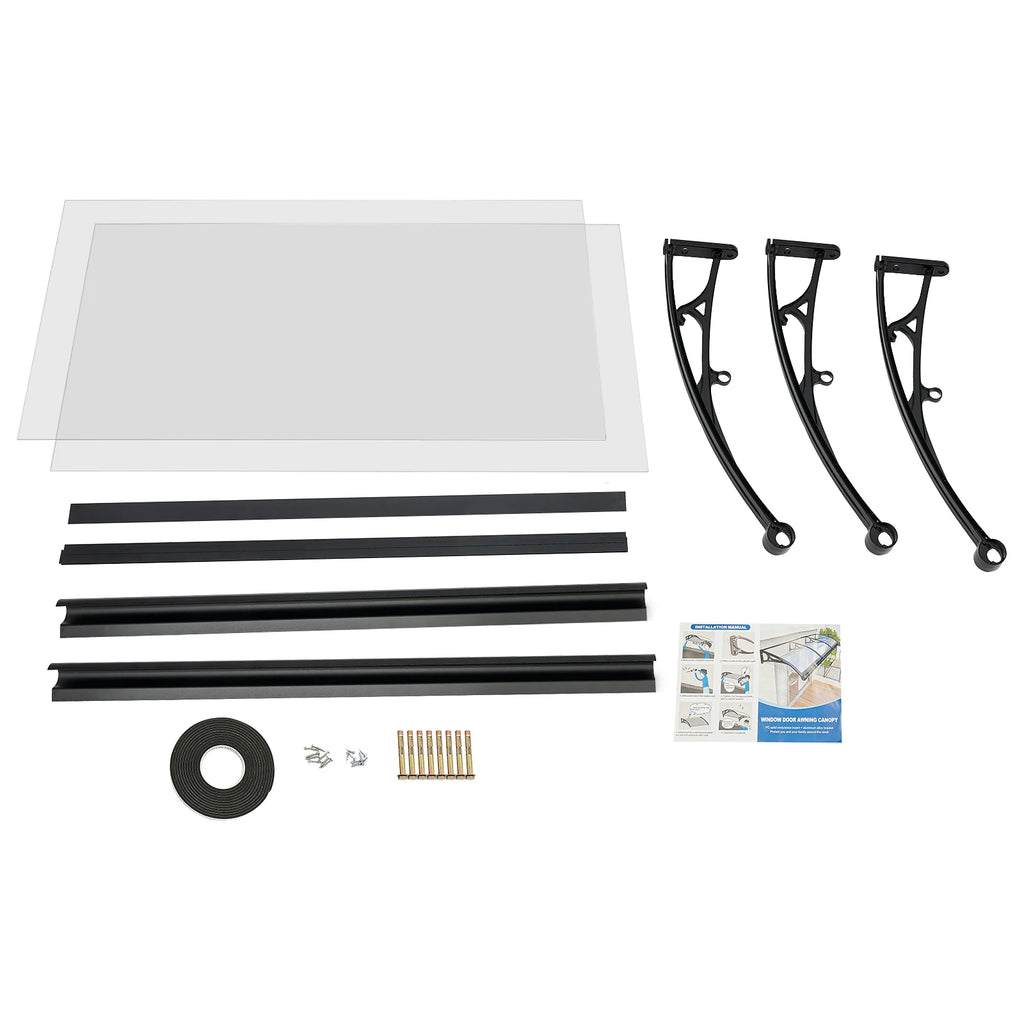 Front Door Arch Rainshed Easy to Install Canopy for Outdoor Sun Protection for Balconies/Roofs/Yards/Garages