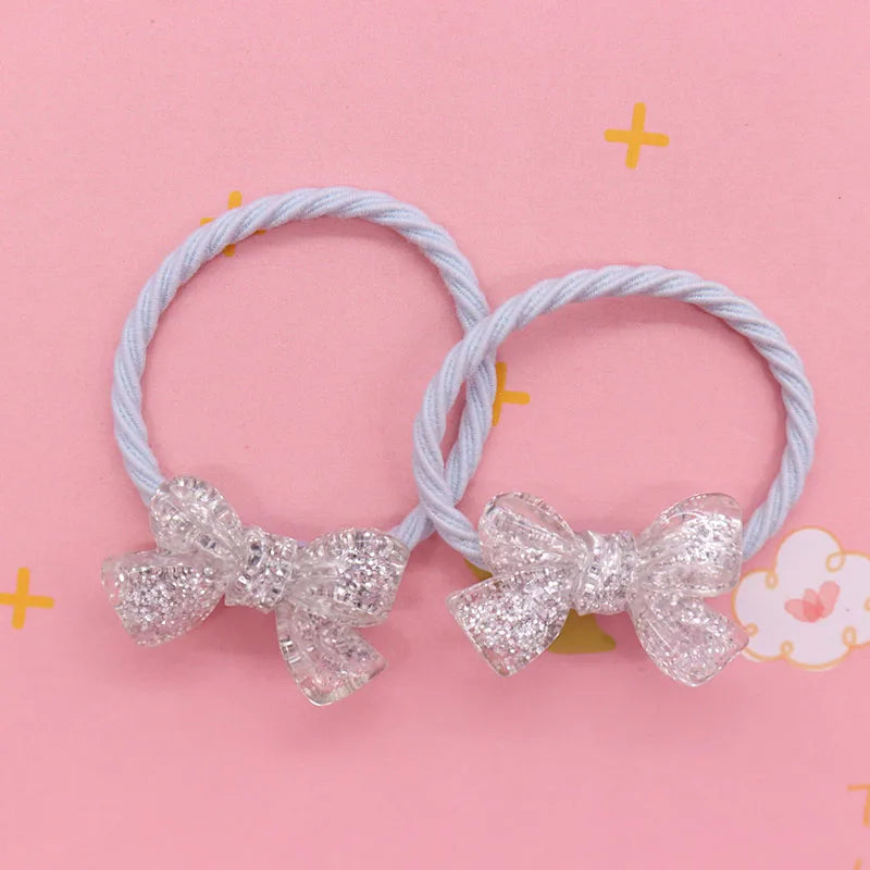 2Pcs/Set Halloween Gift Resin Strawberry Hair Accessories Colorful Hair Ties Children's Rubber Bands Kid Headband Scrunchies