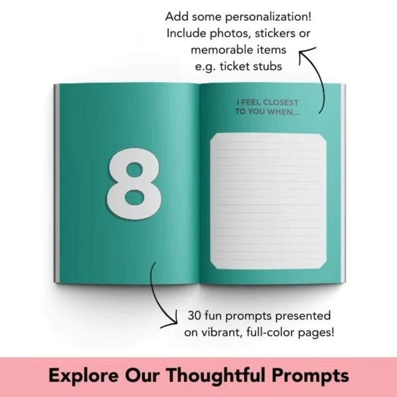 30 Things I Love About You Fill-in Gift Book - Heartfelt Reasons Journal for Anniversaries, Valentine's Day, or Just Because Gif