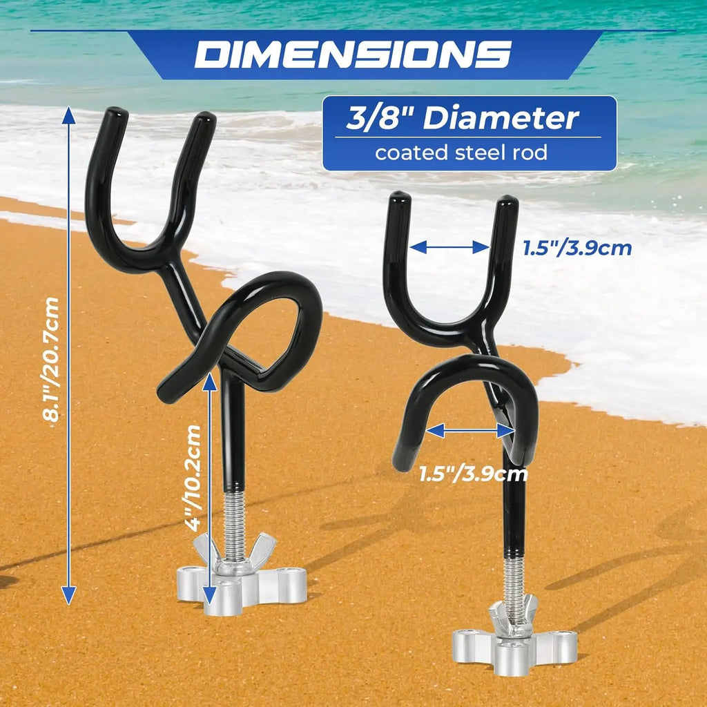 8-Pack 20-Degree Angle Steel Fishing Rod Holders with PVC Coating and Mounting Base, Ideal for Boats and Yachts