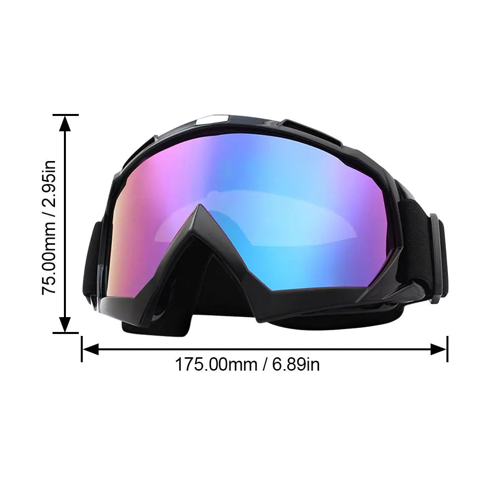 Motorcycle Glasses Windproof Snowboard Goggles Anti-Fog Protective Goggles UV Protection for Winter Outdoor Sport