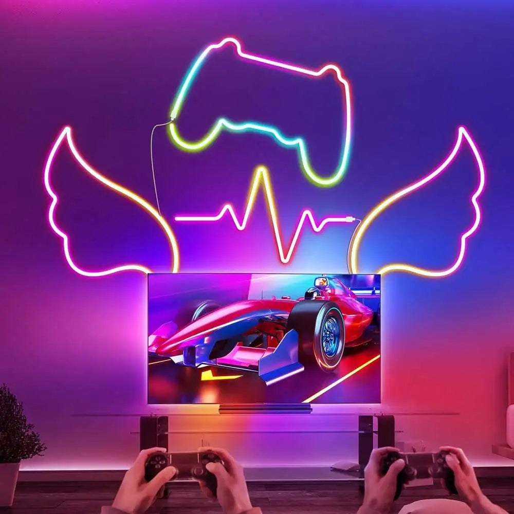 Tira Neon LED RGBIC Acosh Tuya | 5V 72LEDs/m | Silicona | Sincronización Musical | Dream Color | Habitación - Firu Total Sales